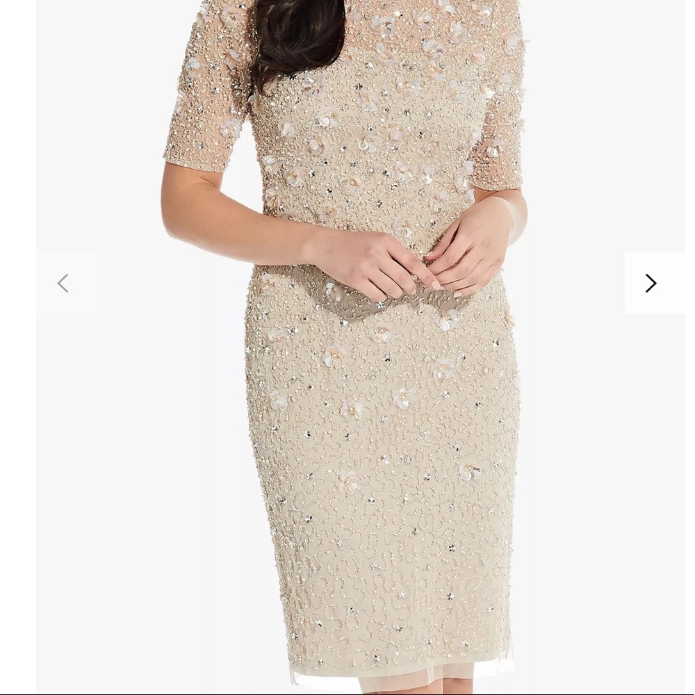 *NWT* Adriana Papell Beaded Cocktail Dress